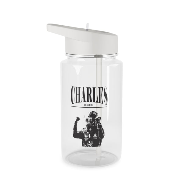 Charles Red And Gold Clear Water Bottle