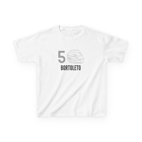 Bortoleto Helmet 2026 Kids T-Shirt White Front