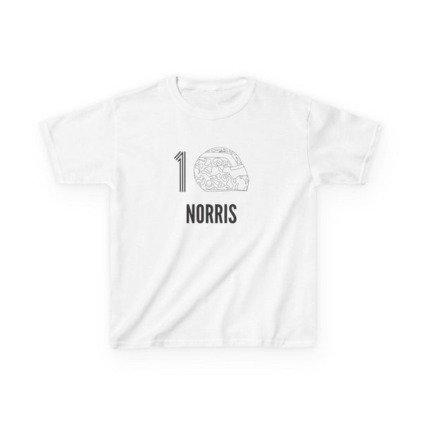 Norris Helmet 2026 Kids T-Shirt White Front