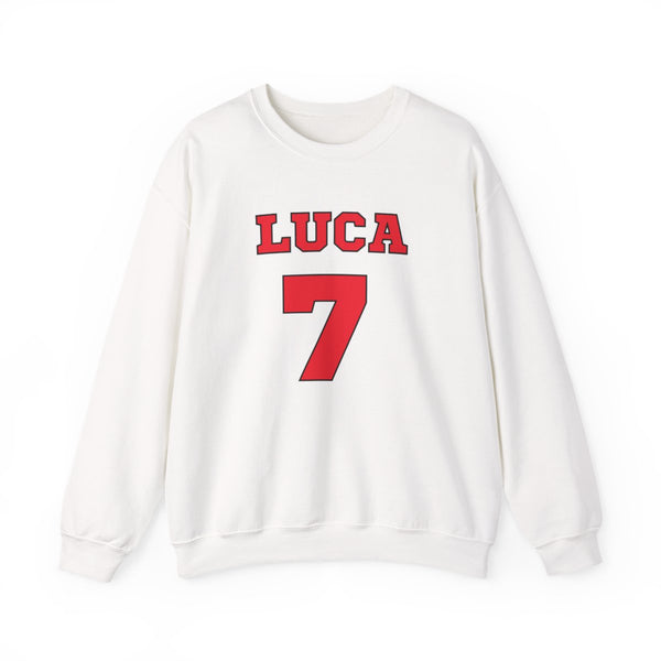 Red - Personalised Football Sweatshirt White Front