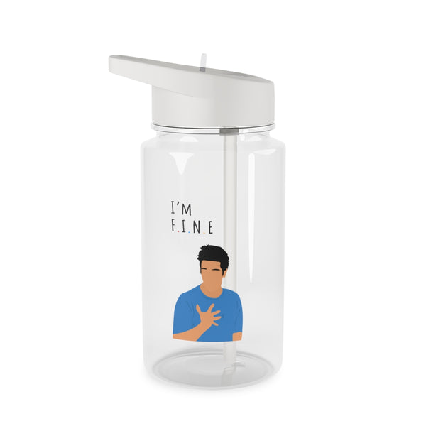 I'm Fine Clear Water Bottle