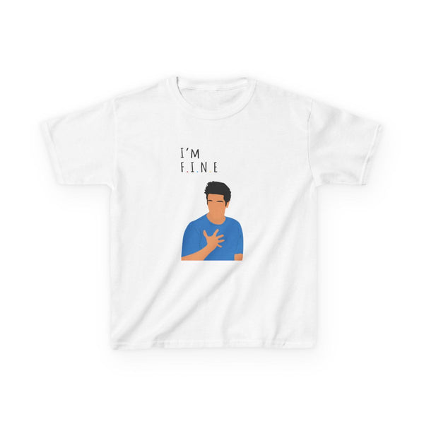 I'm Fine Kids T-Shirt White Front