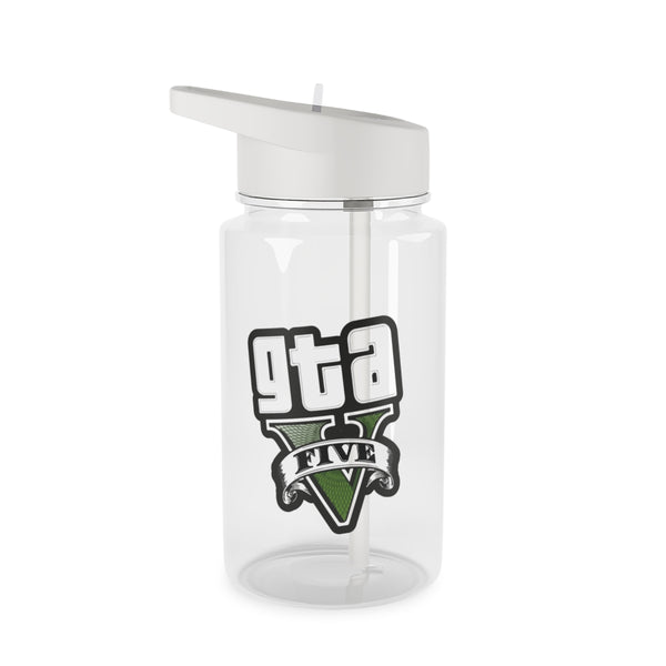 Green Five - Video Game Clear Water Bottle