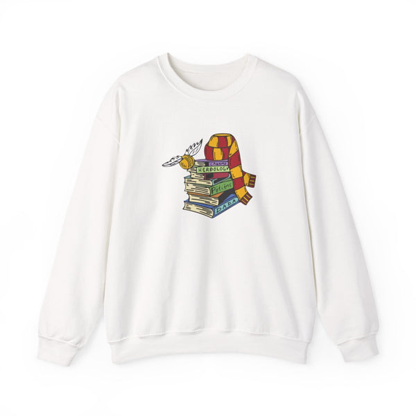 Book Stack Sweatshirt White Front