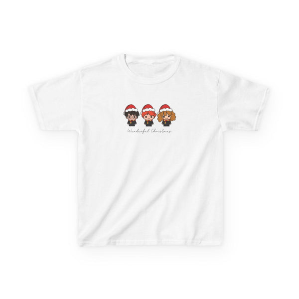 Wizards With Christmas Hats Kids T-Shirt White Front