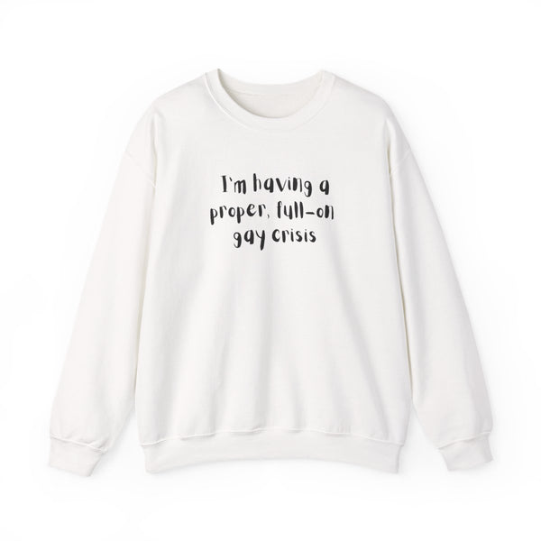 Gay Crisis - Heart TV Sweatshirt White Front