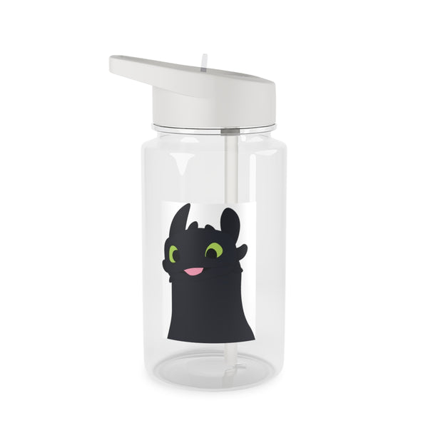 Black Fury Dragon Clear Water Bottle