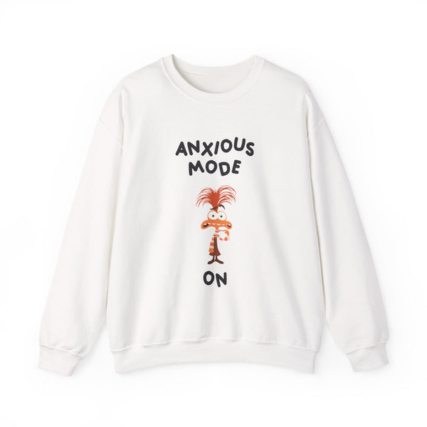 Anxious Mode On - Inside Out Sweatshirt White Front