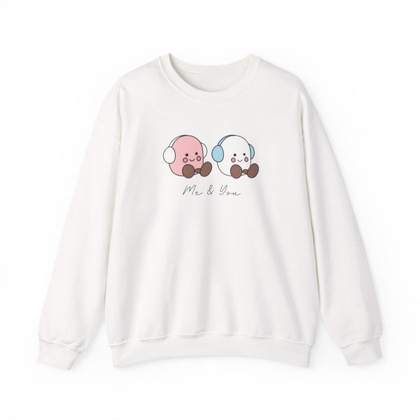 Cute Christmas Marshmellow Plushies Sweatshirt White Front