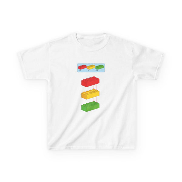 Bricks Instruction Set Kids T-Shirt White Front