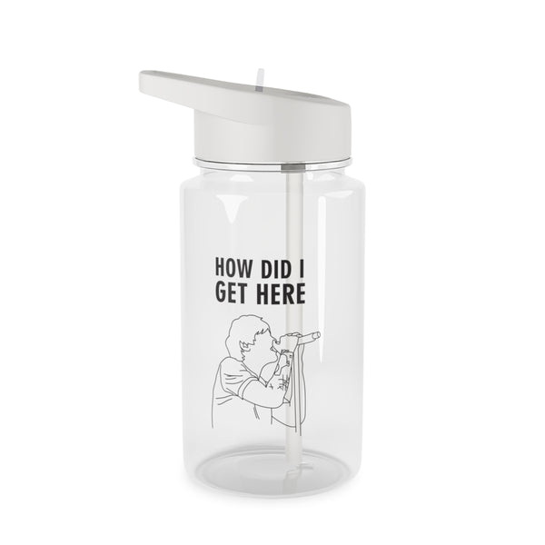 How Did I Get Here Outline Clear Water Bottle