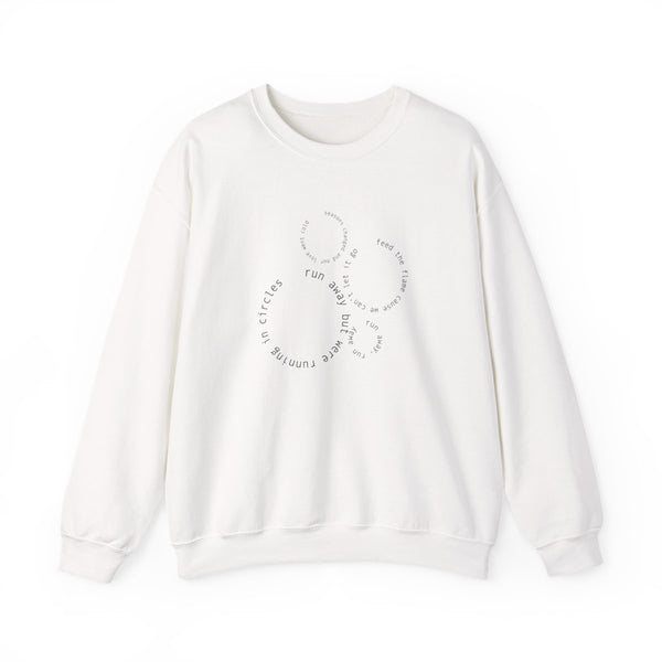 Running In Circles - Post Sweatshirt White Front