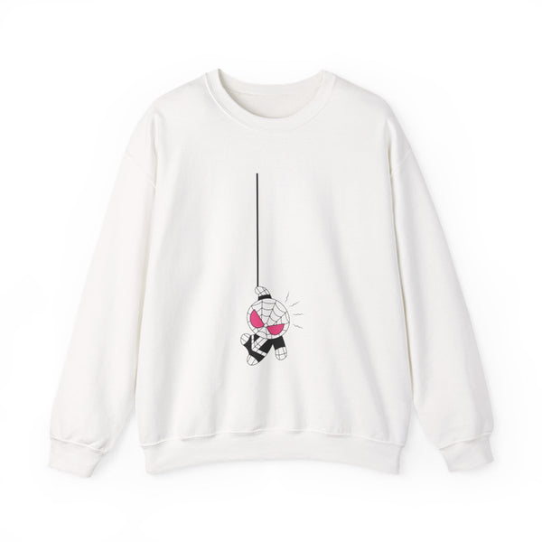 Pink Hanging Spider Hero Sweatshirt White Front