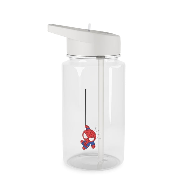 Blue Hanging Spider Hero Clear Water Bottle