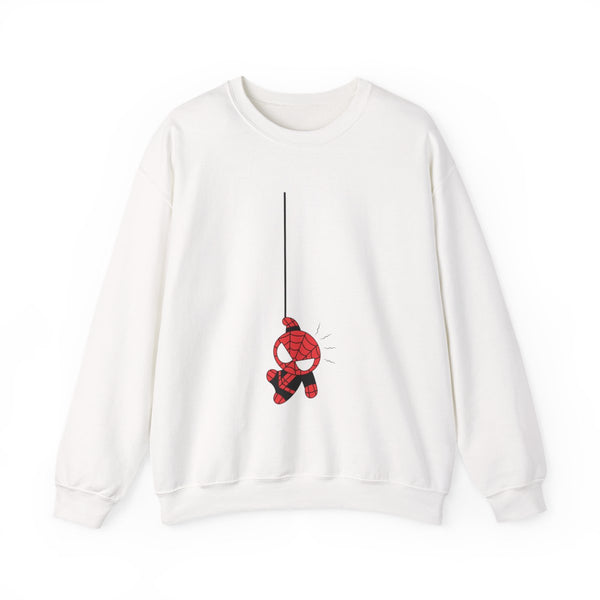 Gray Hanging Spider Hero Sweatshirt White Front