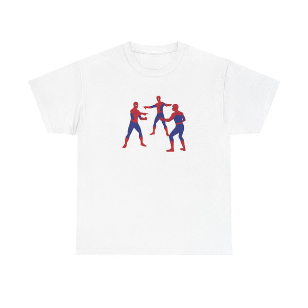Spider Hero Pointing Meme T-Shirt White Front