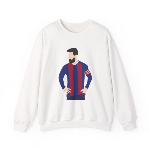 Messi Barca Sweatshirt White Front