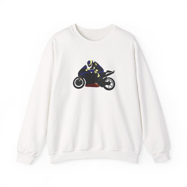 Purple Motorbike - Motorbike Sweatshirt White Front