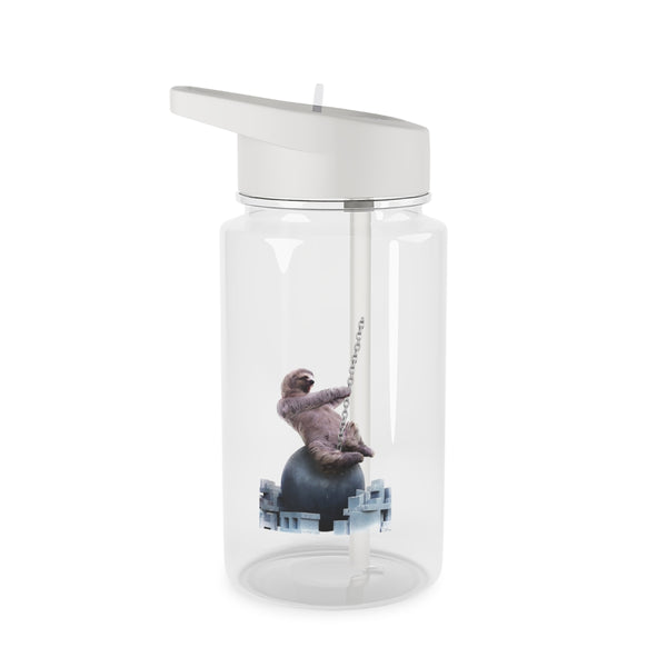Wrecking Ball Sloth Clear Water Bottle
