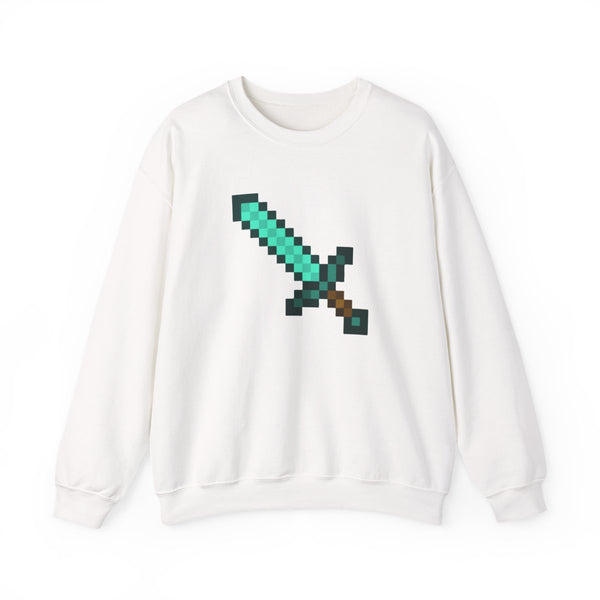 Diamond Sword - Mining Sweatshirt White Front