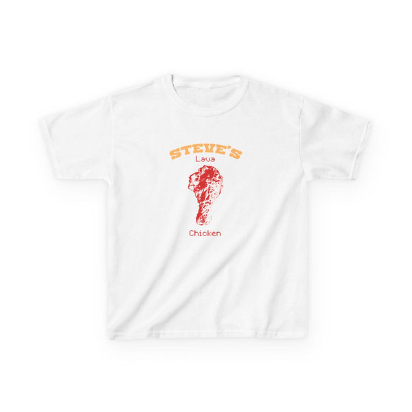 Steve's Lava Chicken Kids T-Shirt White Front