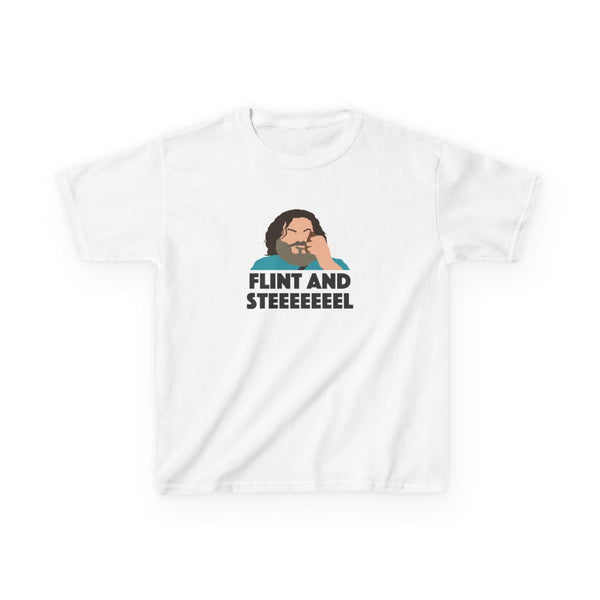 Flint And Steel Kids T-Shirt White Front