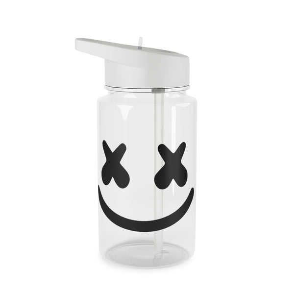 Blue White Helmet DJ Clear Water Bottle