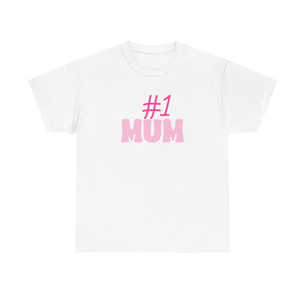Number One Mum T-Shirt White Front