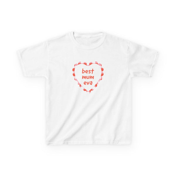 Best Mum Eva Kids T-Shirt White Front