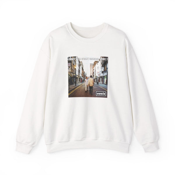What's The Story Sweatshirt White Front