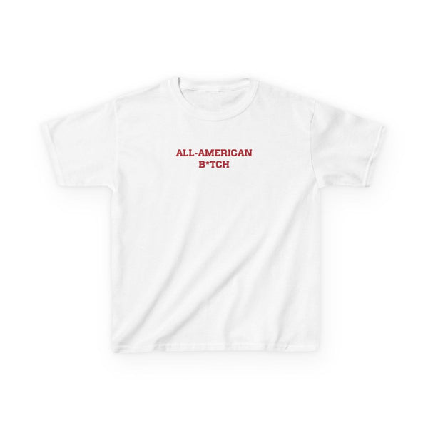 All American B*tch - Olivia Kids T-Shirt White Front