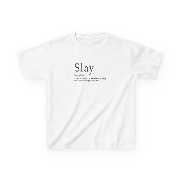 Slay Kids T-Shirt White Front
