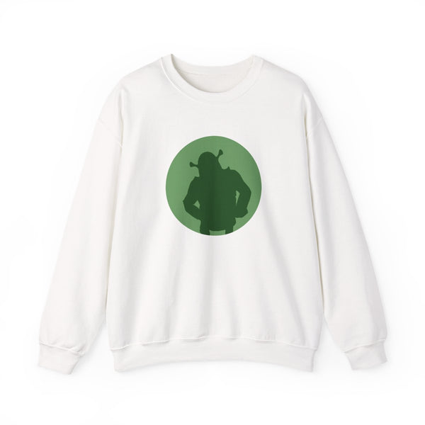 Green Ogre Outline Sweatshirt White Front