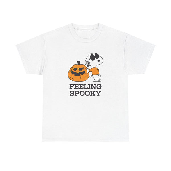 Feeling Spooky Cartoon Beagle T-Shirt White Front