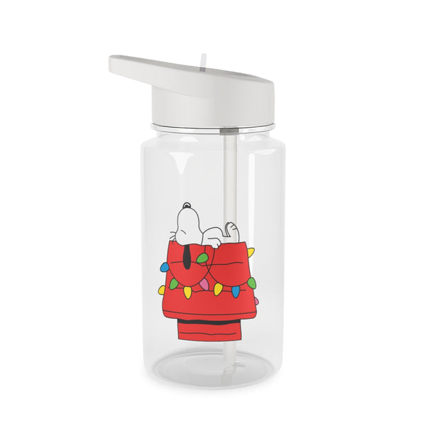 Cartoon Beagle Fairylights Clear Water Bottle