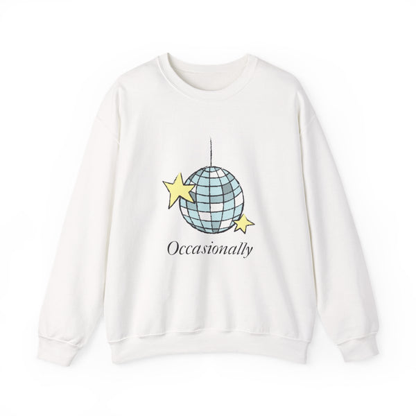Ocasionally Discoball Sweatshirt White Front