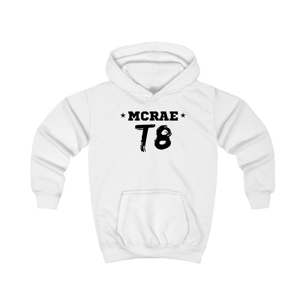 Pink T8 Sports Kids Hoodie White Front