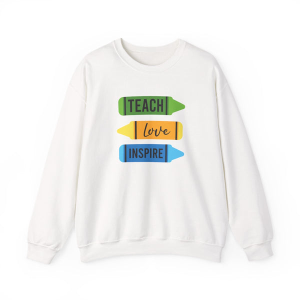 Teach, Love, Inspire Sweatshirt White Front