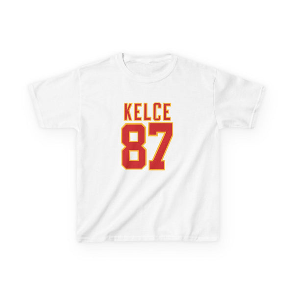 Kelce 87 - Travis Kids T-Shirt White Front