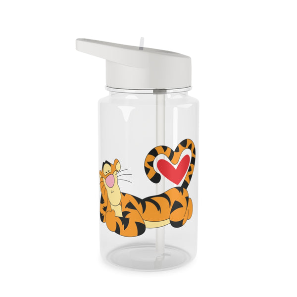 Tiger Valentine's Clear Water Bottle