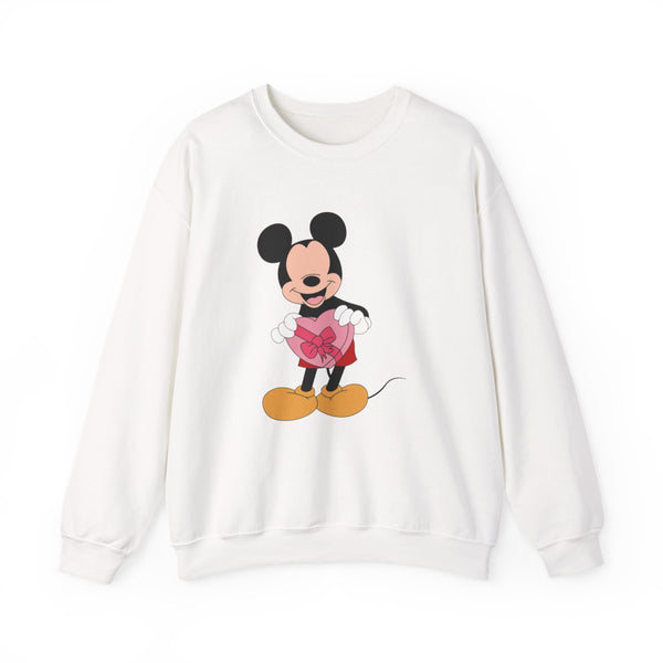Mickey's Gift Valentine's Sweatshirt White Front