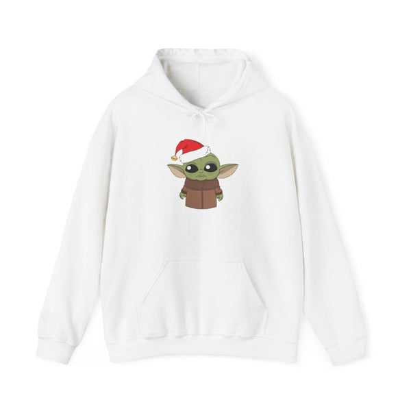 Baby Yoda Hoodie White Front
