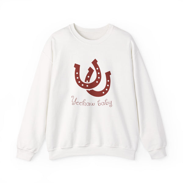 Yee-Haw Baby Sweatshirt White Front
