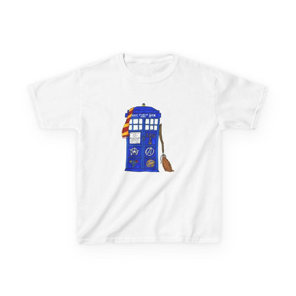 Multifandom Cartoon Kids T-Shirt White Front