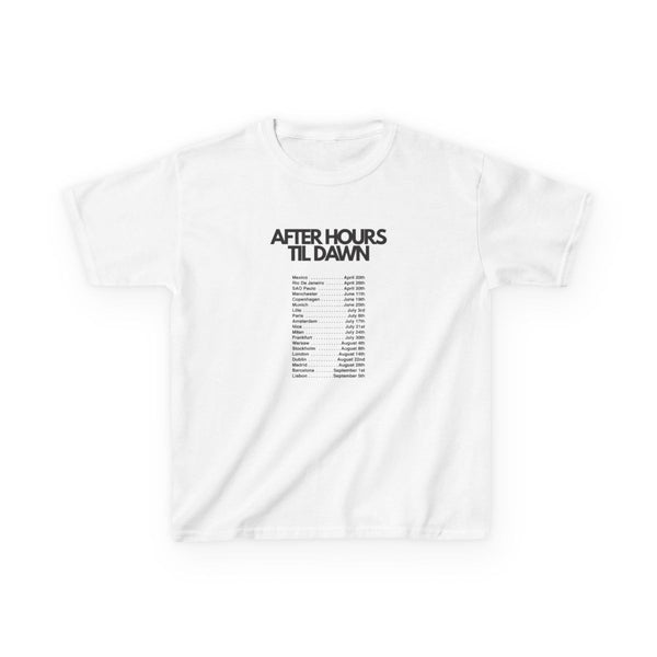 2026 Tour AHTD Kids T-Shirt White Front