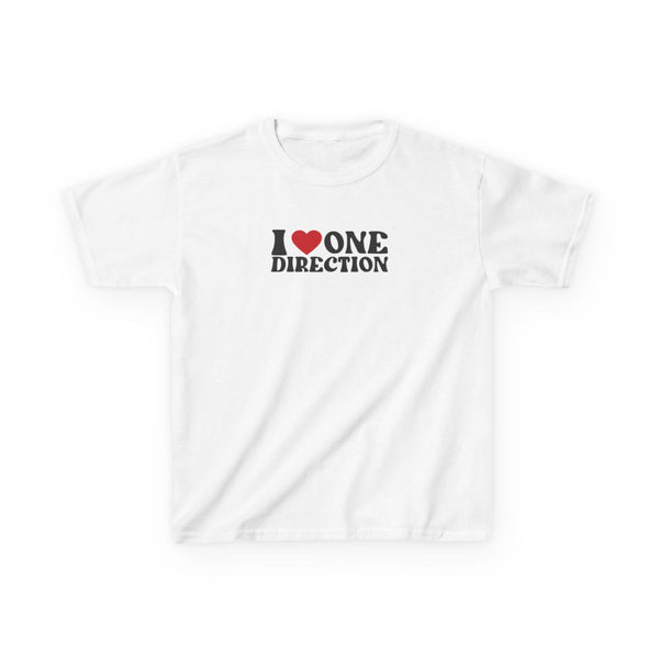I Love Direction Kids T-Shirt White Front