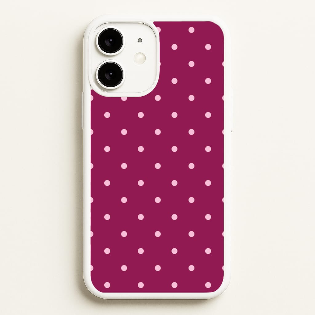 Raspberry Polka Dots iPhone 11 Case