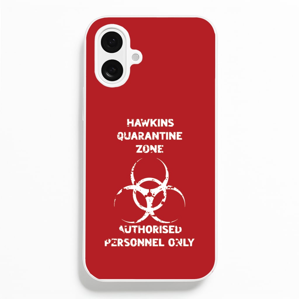 Hawkins Quarantine Zone iPhone 16 Plus Case