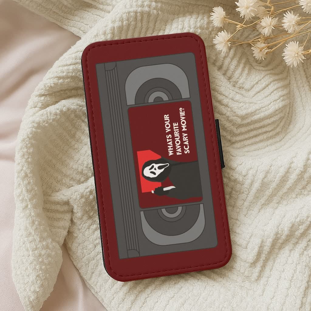 Horror Movie 7 VHS Tape Leather Phone Case