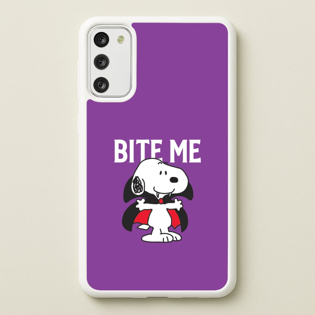 Bite Me Cartoon Beagle Galaxy S20 Case